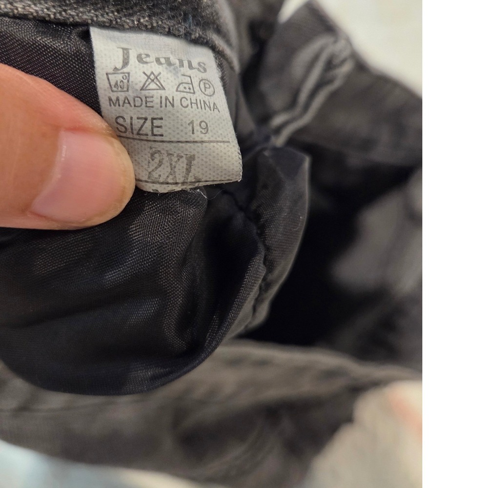 Unbranded Streetwear Graphic Jeans Straight‎ Leg Washed Black Graffiti Waist 32 - Picture 2 of 9
